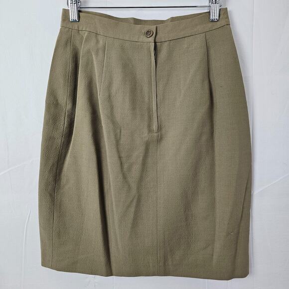 Vintage Calvin Klein Wool Pencil Skirt Womens Size 6 Made in USA Above the Knee - Picture 4 of 10